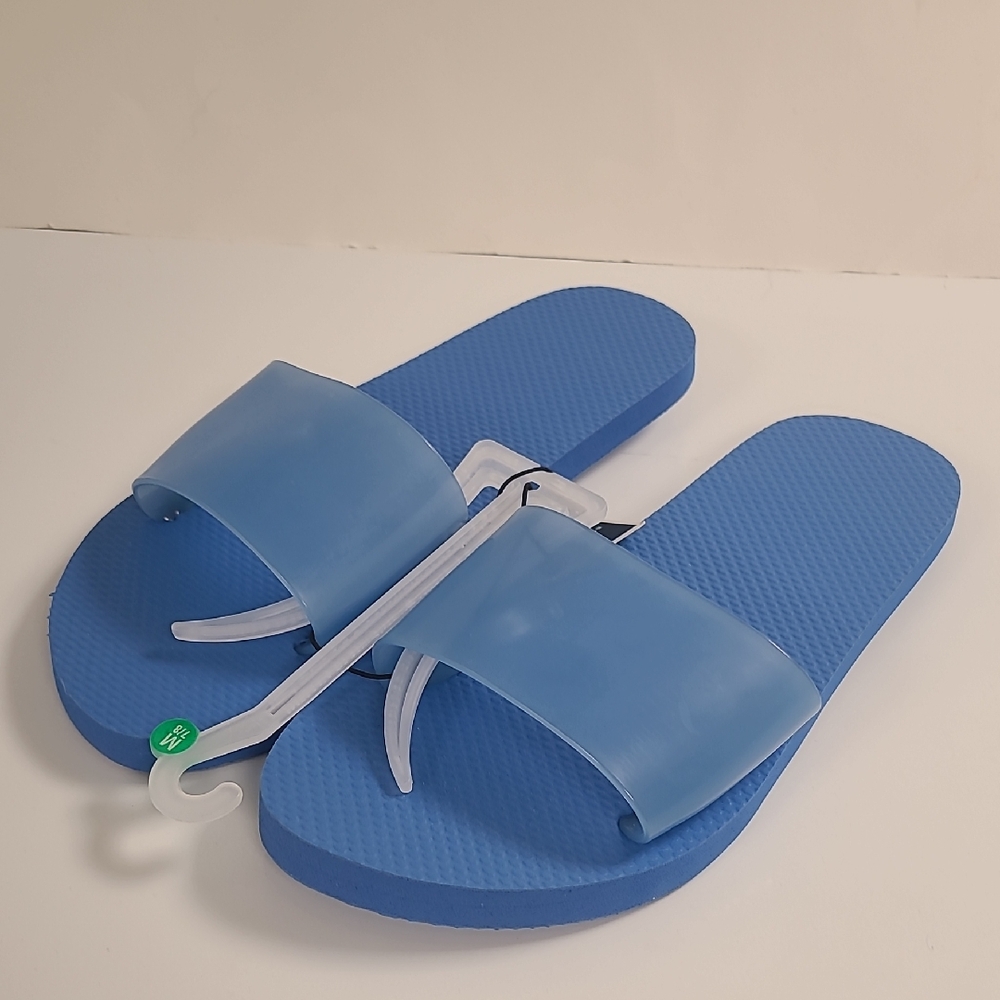 Blue Slide Sandals NWT - Ladies Medium 7/8